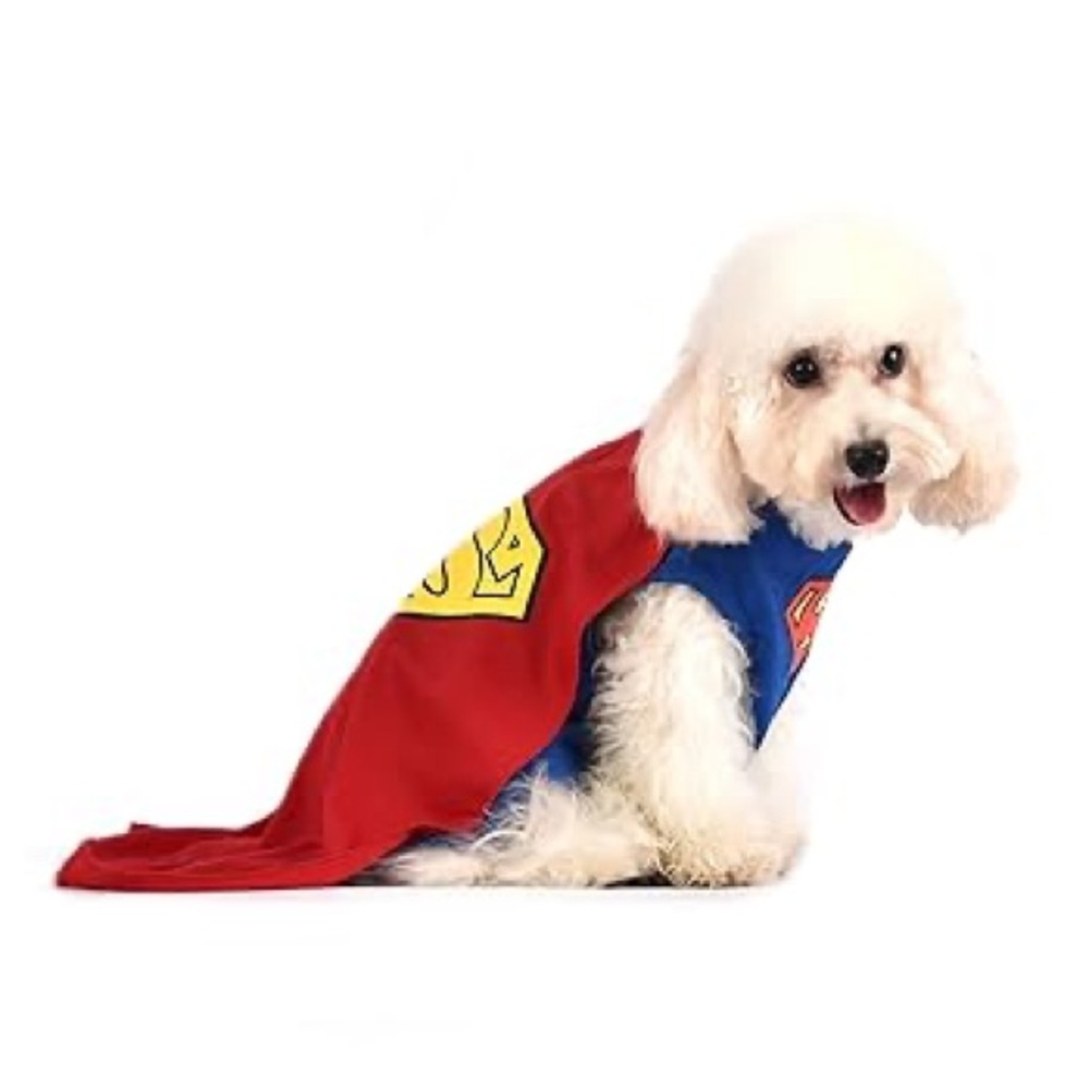 Superman Dog Costume. Size XL